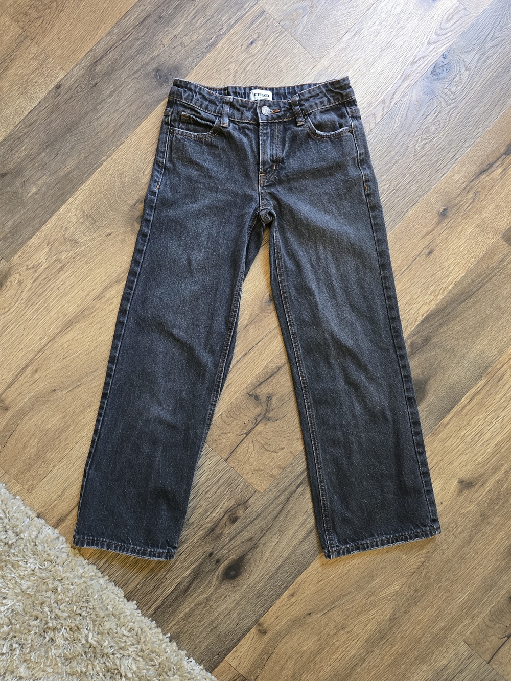 RSQ Girls Black Low Rise Wide Leg Jeans